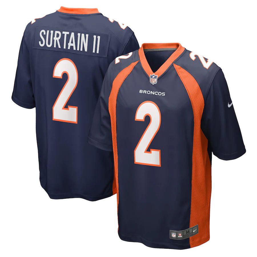 Men Denver Broncos #2 Patrick Surtain II Nike Navy Home Game Player NFL Jersey